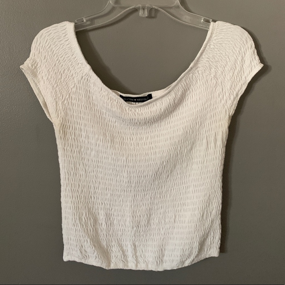 Brandy Melville smocked crop top